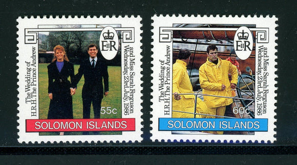 Solomon Islands Scott #567-568 MNH Prince Andrew Miss Ferguson Wed $$ 417550