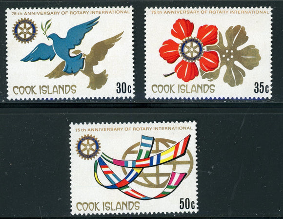 Cook Islands Scott #547-549 MNH Rotary Int'l 75th ANN $$ 417574