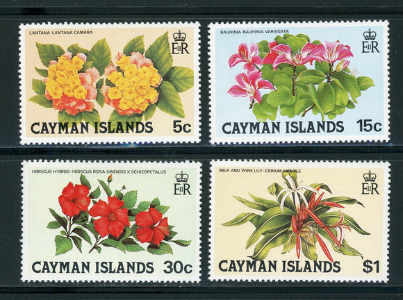 Cayman Islands Scott #448-451 MNH Flowers FLORA CV$2+ 417619