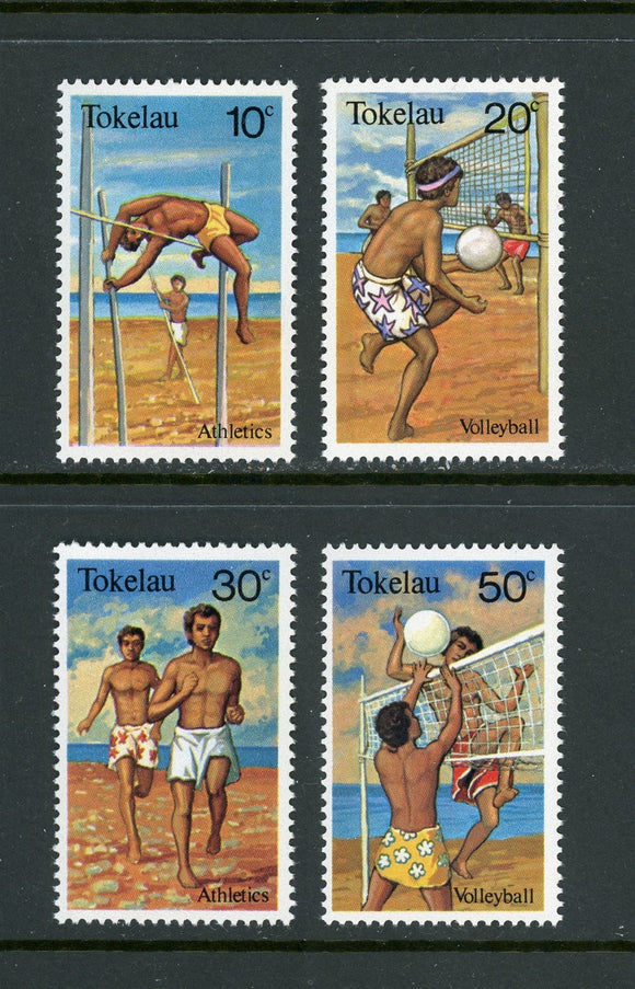 Tokelau Scott #77-80 MNH Miscellaneous Sports Volleyball Pole Vaulting $$ 417664