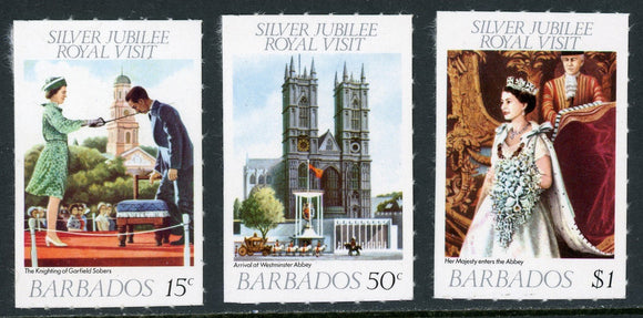 Barbados Scott #467-469 SA Royal Visit 1977 $$ 417694