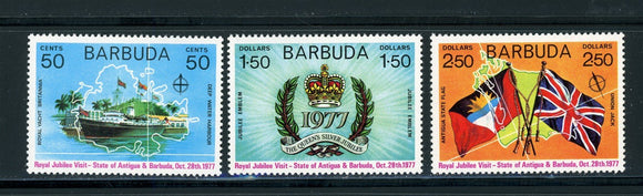 Barbuda Scott #302-304 MNH Royal Visit 1977 $$ 417705