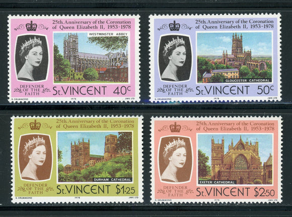 St. Vincent Scott #528-531 MNH Coronation of Queen Elizabeth II ANN $$ 420353