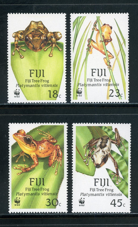 Fiji Scott #591-594 MNH Fiji Tree Frog FAUNA WWF CV$21+ 420364