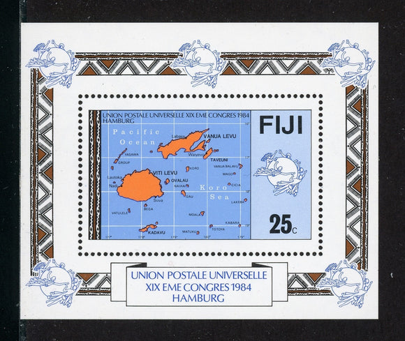 Fiji Scott #513 MNH S/S UPU Congress Hamburg CV$2+ 420365