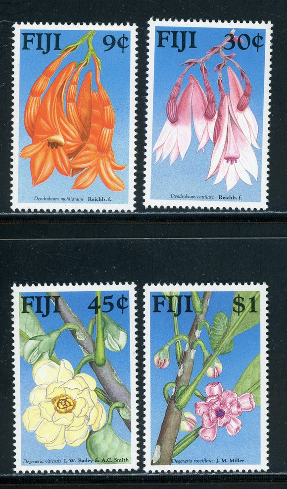 Fiji Scott #595-598 MNH Flowers FLORA CV$4+ 420370