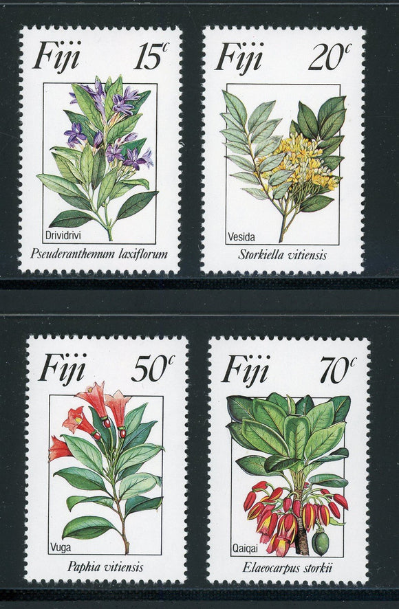 Fiji Scott #505-508 MNH Flowers FLORA CV$2+ 420372