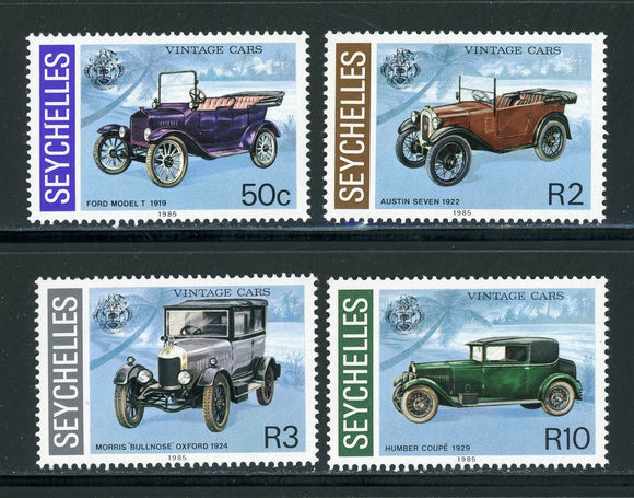 Seychelles Scott #581-584 MNH Vintage Cars CV$8+ 420400