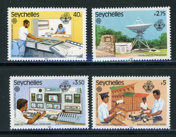 Seychelles Scott #507-510 MNH World Communications Year WCY CV$2+ 420405