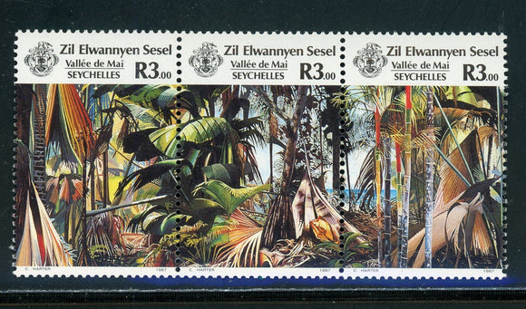 Zil Elwannyen Sesel Scott #140 MNH STRIP Tropical Forest CV$11+ 420425
