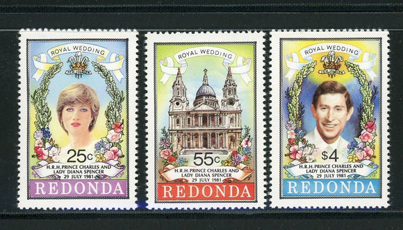 Redonda OS #117 MNH Prince Charles Lady Diana Wed $$ 420471