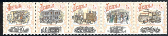 Australia Scott #1184 MNH STRIP Colonial Australia Boom Time CV$4+ 420548