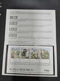 Australia Nat'l Park & Wildlife Issues MNH Koala Research 1986-87 $$ 420552