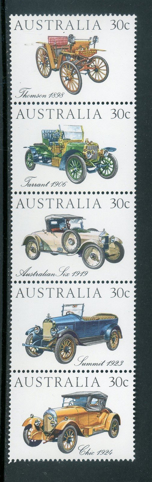 Australia Scott #892 MNH STRIP Vintage Cars CV$2+ 420555