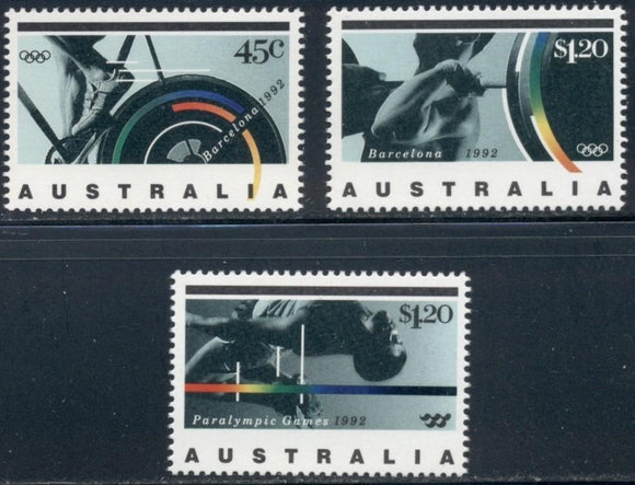Australia Scott #1268-1270 MNH Paralympics 1992 CV$6+ 420585