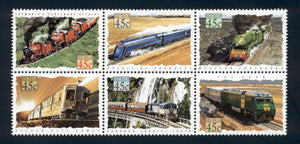 Australia Scott #1329a MNH BLOCK Trains CV$7+ 420592
