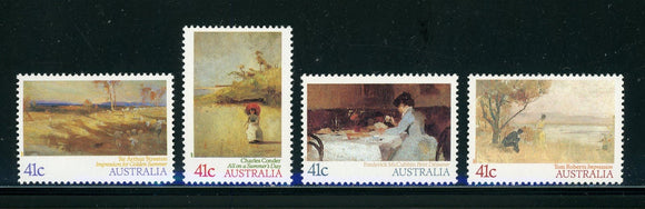 Australia Scott #1146-1149 MNH Impressionist Paintings CV$3+ 420602