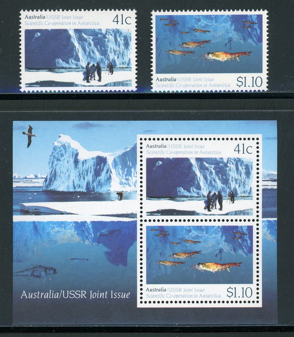 Australia Scott #1182-1183a MNH Cooperation in Antarctic Research CV$5+ 420635