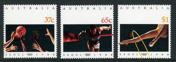 Australia Scott #1091-1093 MNH OLYMPICS 1988 Seoul CV$4+ 420663