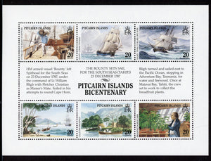 Pitcairn Islands Scott #320 MNH S/S P.I. Bicentenary CV$6+ 420679