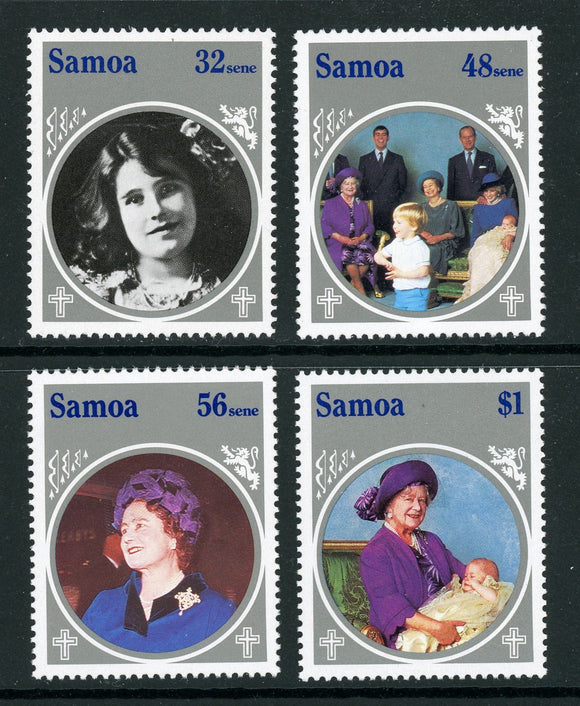 Samoa Scott #649-652 MNH Queen Mother's 85th B'day CV$4+ 420686