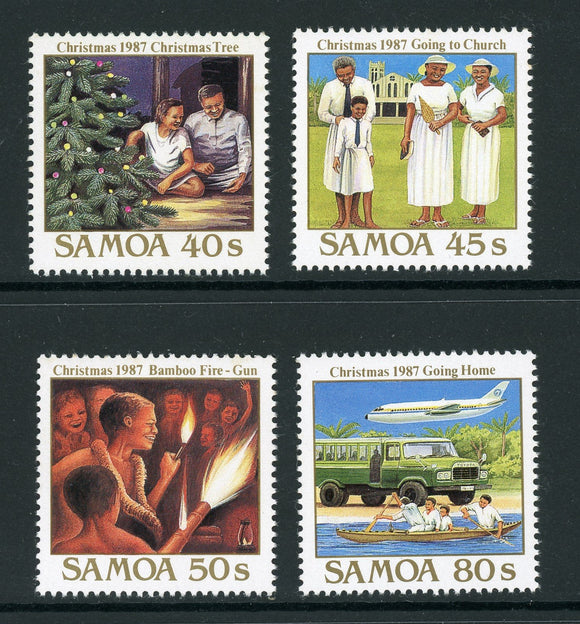 Samoa Scott #706-709 MNH Christmas 1987 CV$2+ 420700