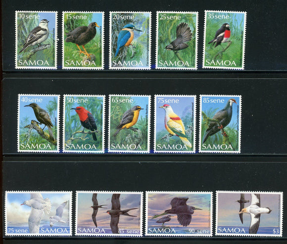Samoa Scott #725-738 MNH Birds FAUNA CV$17+ 420722