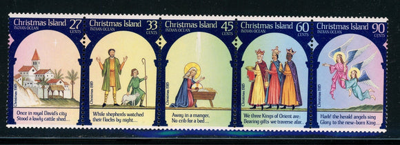 Christmas Island Scott #178a MNH STRIP Christmas 1985 CV$6+ 420724
