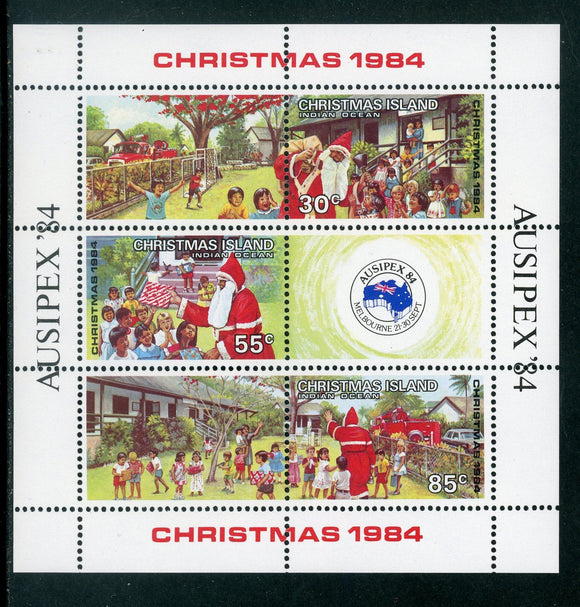 Christmas Island Scott #161 MNH S/S Christmas 1984 AUSIPEX '84 CV$2+ 420726