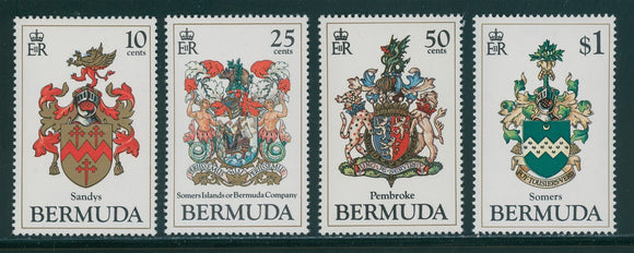 Bermuda Scott #433-436 MNH Arms of Parishes CV$7+ 420747