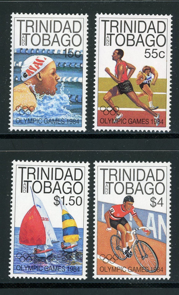 Trinidad & Tobago Scott #412-415 MNH OLYMPICS 1984 Los Angeles CV$6+ 420755