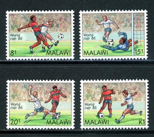Malawi Scott #482-485 MNH WORLD CUP 1986 Mexico Soccer Football CV$9+ 420757