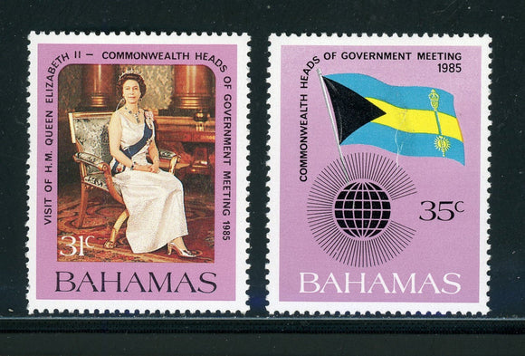 Bahamas Scott #586-587 MNH Commonwealth Heads of Government CV$6+ 420772