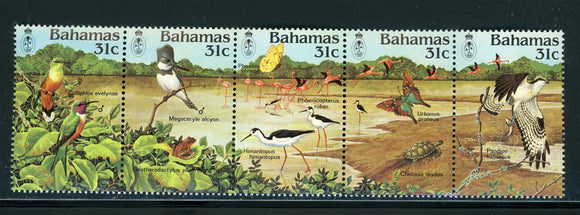 Bahamas Scott #568 MNH STRIP National Trust 25th ANN Birds CV$19+ 420773