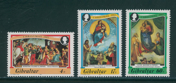 Gibraltar Scott #456-458 MNH Christmas 1983 CV$2+ 420789