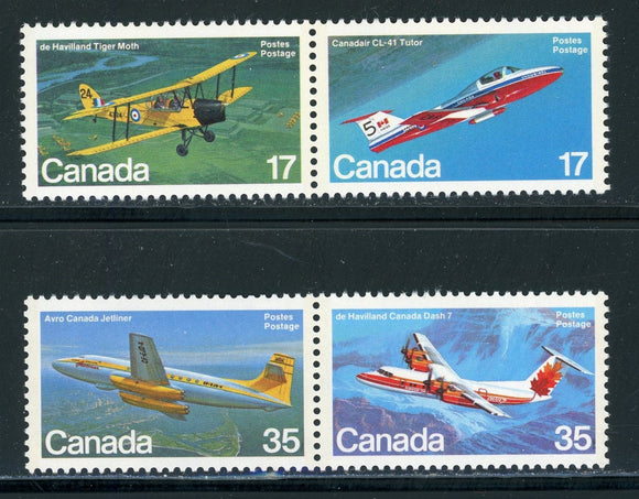Canada Scott #904a//906a MNH PAIRS Aircraft $$ 423681