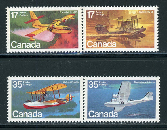 Canada Scott #844a//846a MNH PAIRS Aircraft $$ 423682