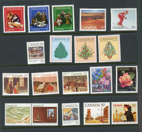 Canada Assortment #45 MNH 1976-1984 Stamps Many Christmas $$ 423686