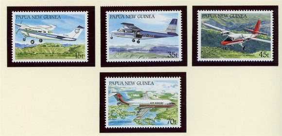 Papua New Guinea Scott #687-690 MNH Airplanes Aviation CV$8+ 424063