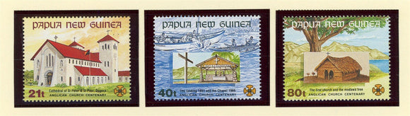 Papua New Guinea Scott #775-777 MNH Anglican Church in PNG Religion CV$6+ 424084