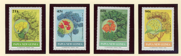 Papua New Guinea Scott #794-797 MNH Flowering Trees FLORA CV$10+ 424091