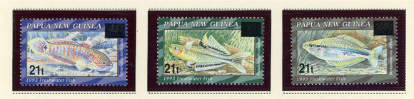 Papua New Guinea Scott #876-878 MNH SCHGS on Fish CV$6+ 424106