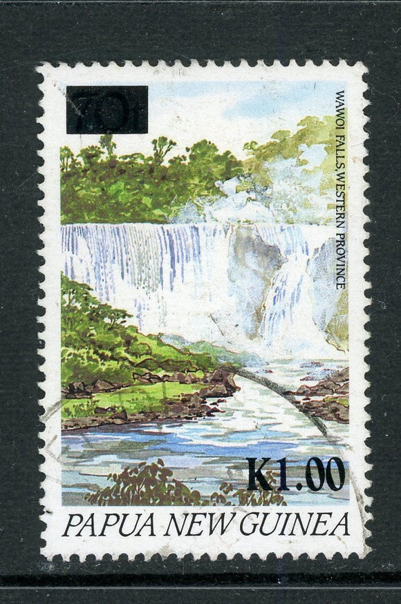 Papua New Guinea Scott #870 USED SCHG on Waterfalls Nature CV$6+ 424112