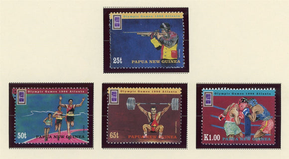 Papua New Guinea Scott #898-901 MNH Olympics 1996 Atlanta Sports CV$5+ 424118