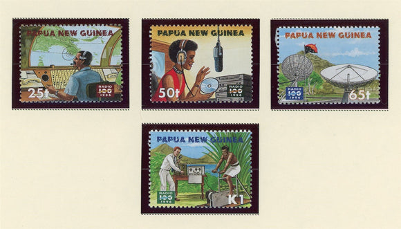 Papua New Guinea Scott #902-905 MNH Radio in PNG Centenary CV$3+ 424119