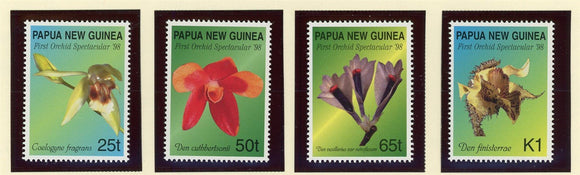 Papua New Guinea Scott #944-947 MNH Orchids Flowers FLORA CV$5+ 424131