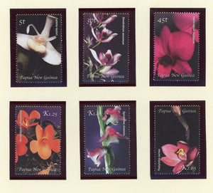Papua New Guinea Scott #1030-1035 MNH Orchids Flowers FLORA CV$8+ 424152