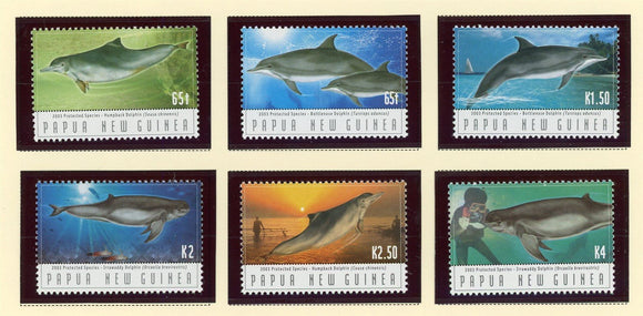 Papua New Guinea Scott #1092-1097 MNH Endangered Dolphins Fauna CV$10+ 424164
