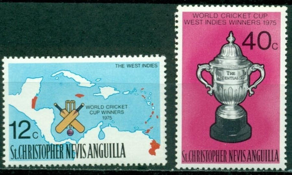 St. Kitts-Nevis Scott #322-323 MNH World Cricket Cup $$