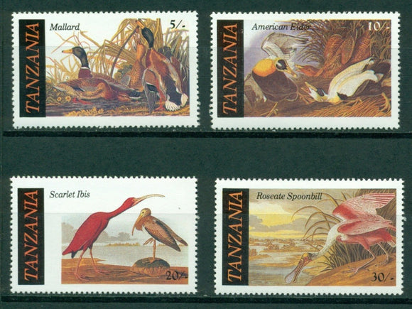 Tanzania Scott #306-309 MNH Audubon Birth Bicentenary $$
